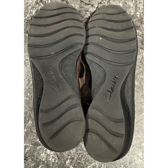 Clarks Bendables Womens Leather Mary Jane Comfort Slip One Chocolate Brown 9.5M - Picture 11 of 12